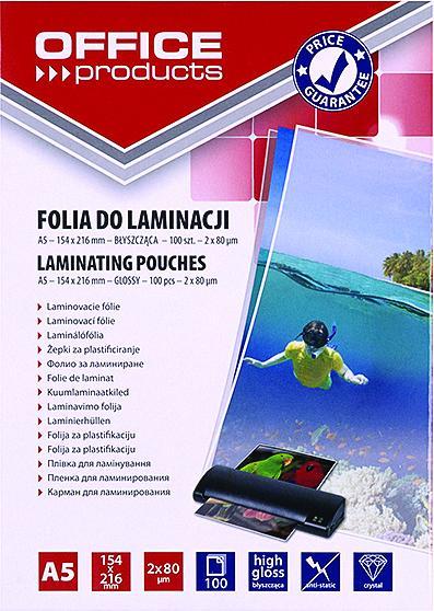 Q-Connect Folie zum Laminieren A5 bĹ yszczÄ … ca transparent 100 Einheiten (A5, 100 Stk., 80 µm)