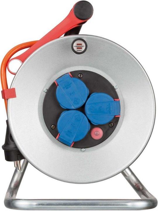 Actual product image Brennenstuhl 1198740 Cable Reel 25 m Orange Earthing Contact Plug (25 m, 1.50 mm²)