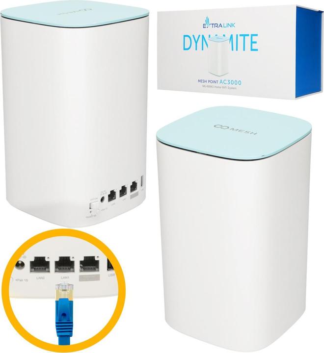 Image du produit Extralink Dynamite C31 Mesh Point Ac3000 Mu-Mimo Home Wifi System