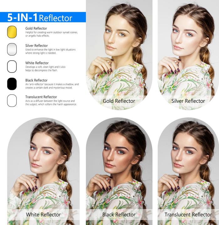 Actual product image Neewer 5-in-1 Reflector (Folding reflector, Reflector)