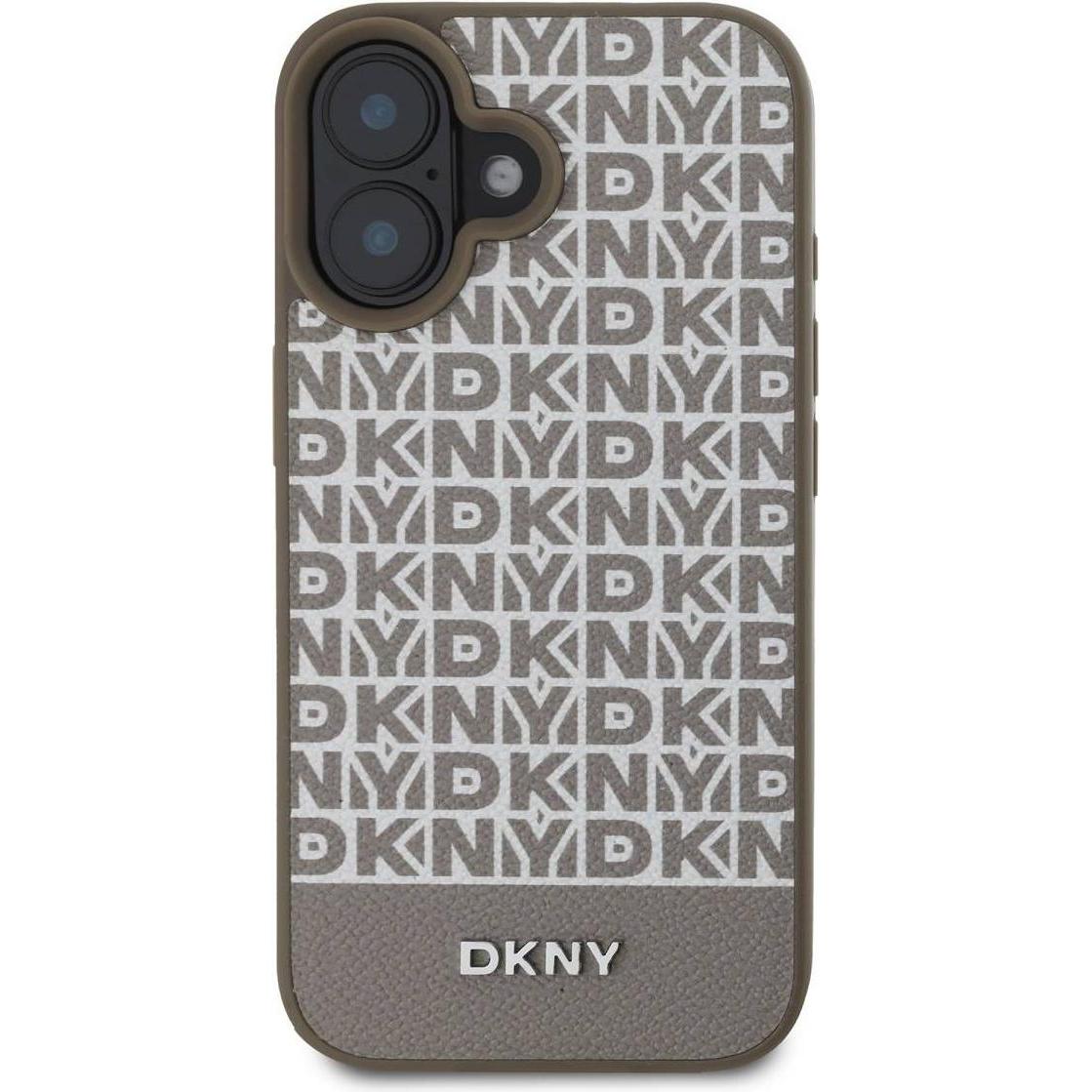 Thumbnail - DKNY Repeat Pattern Bottom Stripe Case (Apple iPhone 16), Smartphone Hülle, Weiss