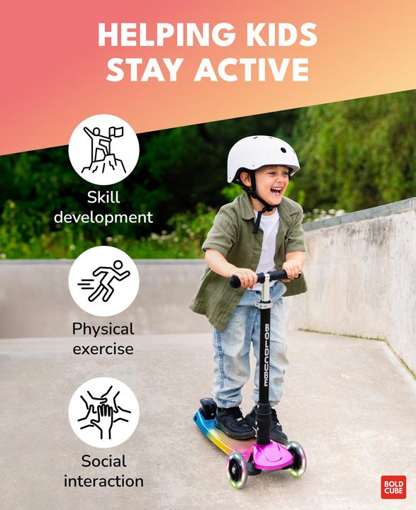 Actual product image Boldcube Large 3-wheel scooter Candy Floss