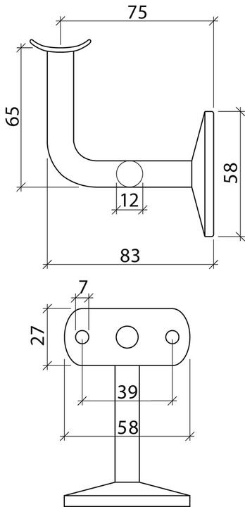Produktbild Webi Handlaufstützen (Edelstahl)