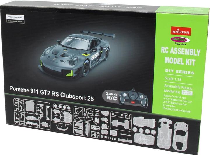 Produktbild Jamara Porsche 911 GT2 RS Clubsport 25 1:18 grau 2,4 GHz Bausatz