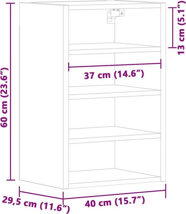 Immagine prodotto vidaXL Hängeschrank (40 x 29.50 x 60 cm)
