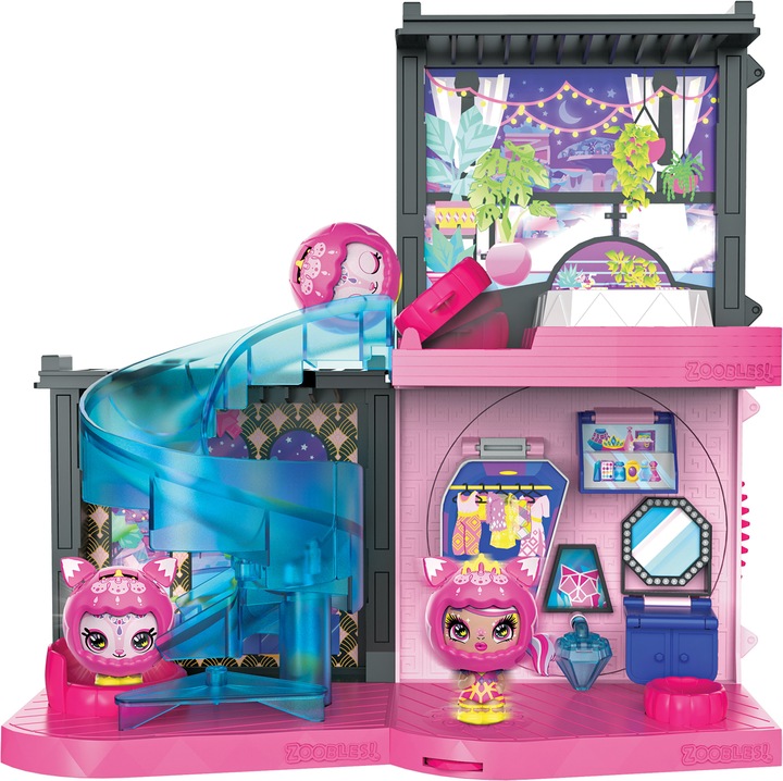 Actual product image Spin Master Zoobles Magic Mansion dream house to transform with 6 rooms, slide and accessories (6061366)