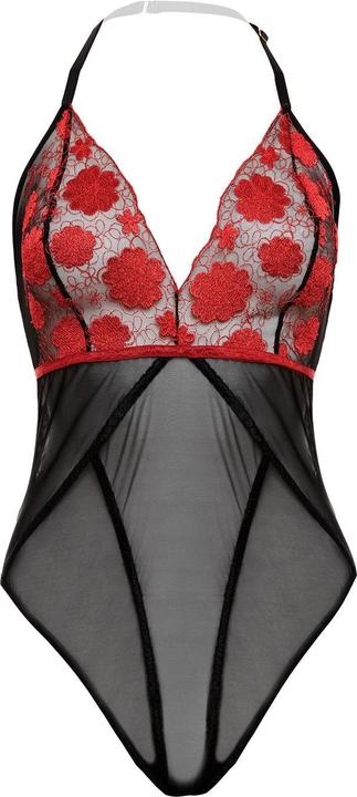 Productafbeelding Christine Le Duc Geborduurde Bloem Body Poppy -Zwart/rood (S, M)