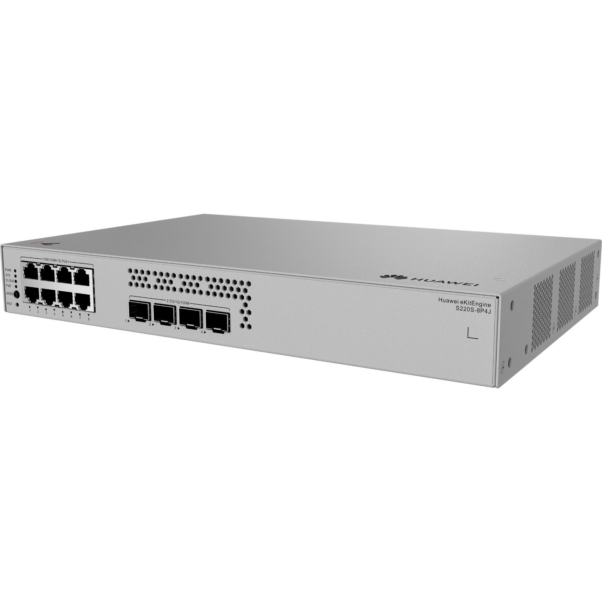 Huawei Data Communication S220S-8P4J S220S-8P4J S220S-8P4J 8x10/100/1000BASE-T ports 128 W PoE+ 4x2.