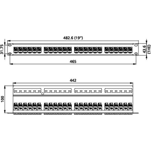 Thumbnail - Metz Connect 130B11P1-E 1U 24-Port Zubehör Netzwerk, Server Zubehör, Silber