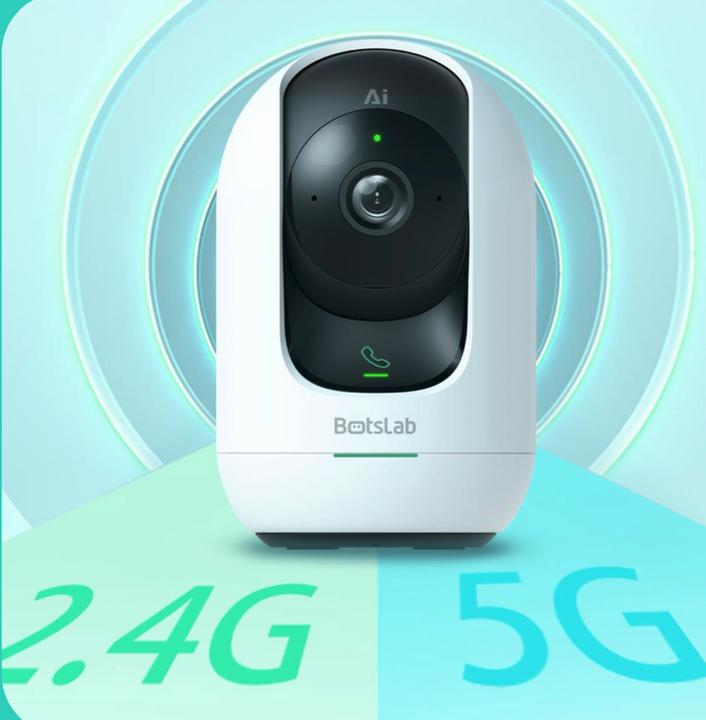 Image du produit Botslab Indoor Camera 2 Pro, 2.4GHz /5GHz Wi-Fi, Multi-scenes AI recognition, One-Touch Calls, 360 (2880 x 1620 Pixels)
