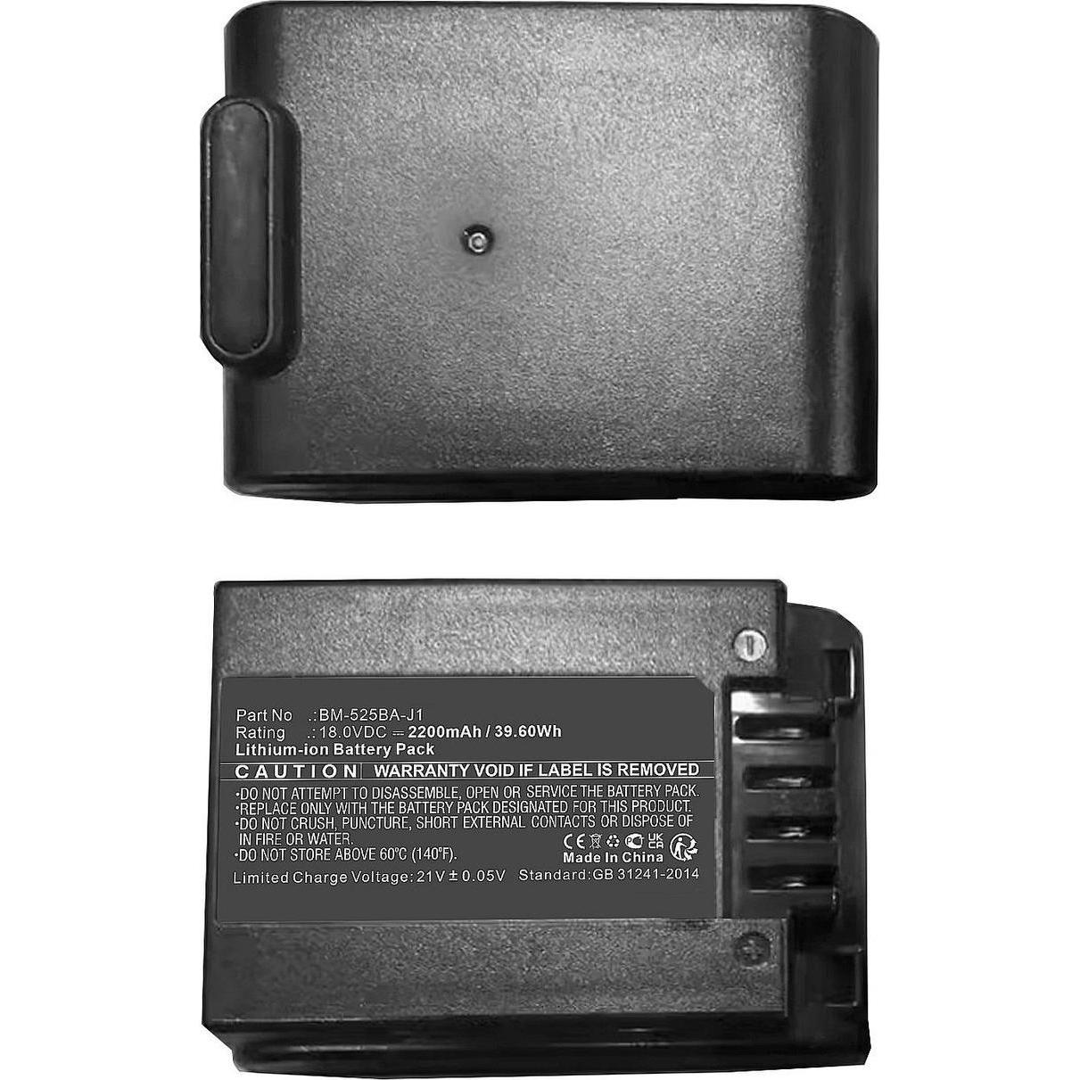 CoreParts Battery 18.0V 2200mAh 39.60Wh, Staubsauger Zubehör, Schwarz