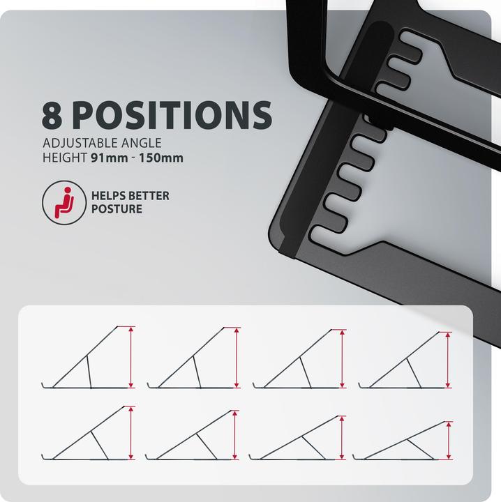 Produktbild Axagon STND-LAB Ständer für Laptops und Tablets Schwarz