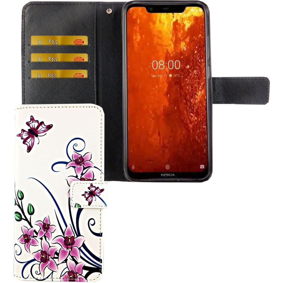 König Design Hülle Handy Schutz für Nokia 8.1 Case Cover Tasche Wallet Etui Handyhülle Bumper (Nokia 8.1), Smartphone Hü...