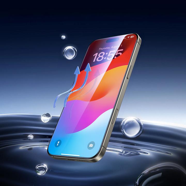 Actual product image Ugreen SP630 tempered glass for iPhone 16 Pro Max 2 pcs. + mounting frame (2 Piece, Apple iPhone 16 Pro Max)