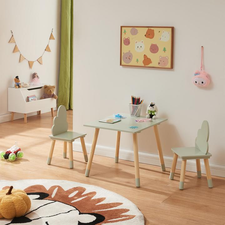 Produktbild En.Casa Kindersitzgruppe Hovle mit Wolken-Design Mintgrün (Kindersitzgruppe)