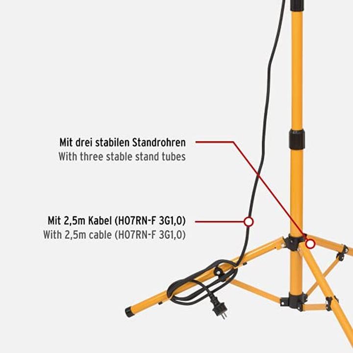 Produktbild Brennenstuhl Stativ LED Strahler JARO 6050 T 2 x 2650lm, IP65, 2,5m H07RN-F3G1.0 (5300 lm)