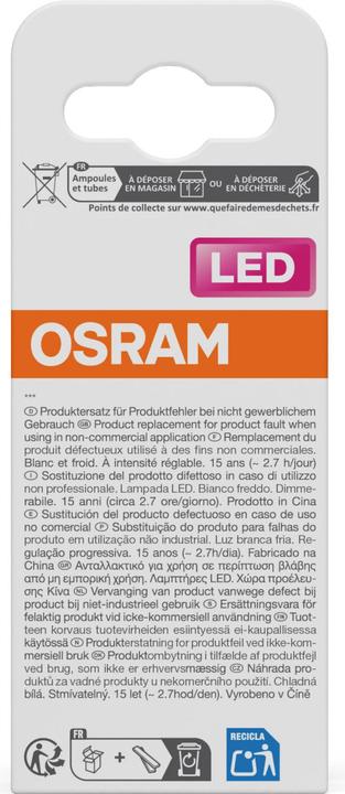 Image du produit Osram LED Superstar Classic P 40 Filament DIM 3.4W 840 Frosted E14 (E14, 470 lm, 6x)