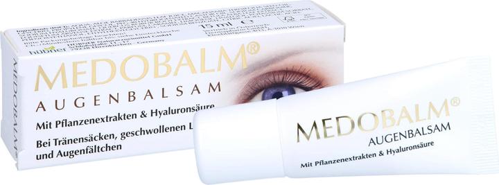 Actual product image Hübner Medobalm Eye Balm for bags under the eyes, puffy eyelids and eye wrinkles, 15 ml cream (Eye balm, 15 ml)