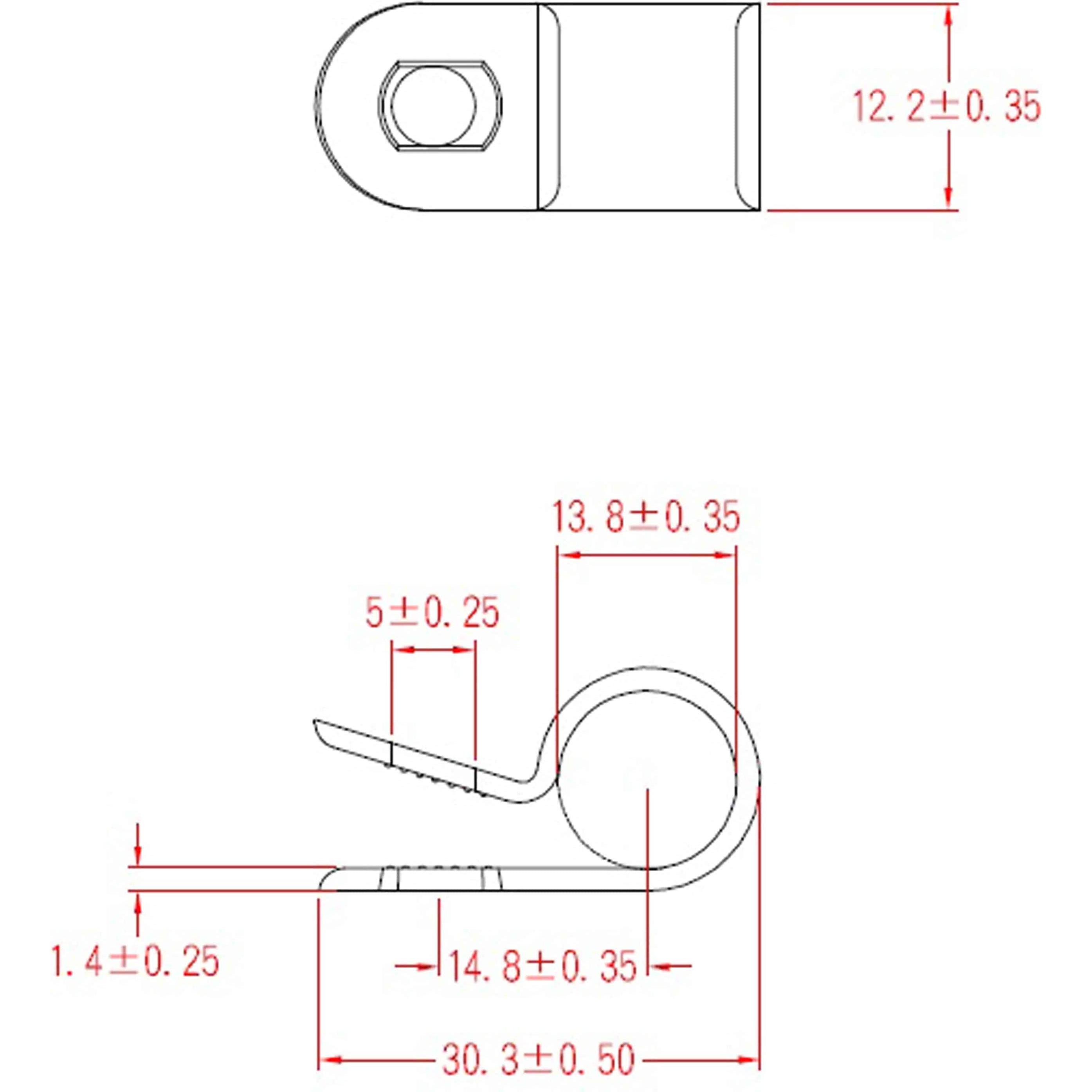 Thumbnail - KSS, Kabelhalter, Kabelschelle Polyamid 6.6, Natur, Bündel-Ø 12,7, Befestigungsloch 5, 1 Stück