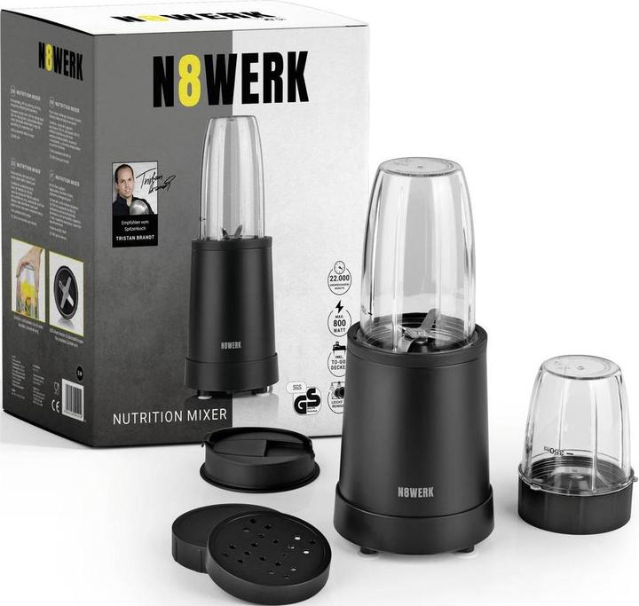 Actual product image N8werk Nutrition 8-piece blender 800 W black (800 W)