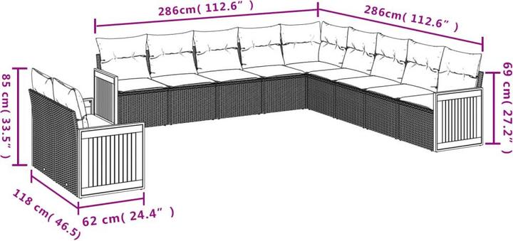 Produktbild vidaXL Garten Sofagarnitur