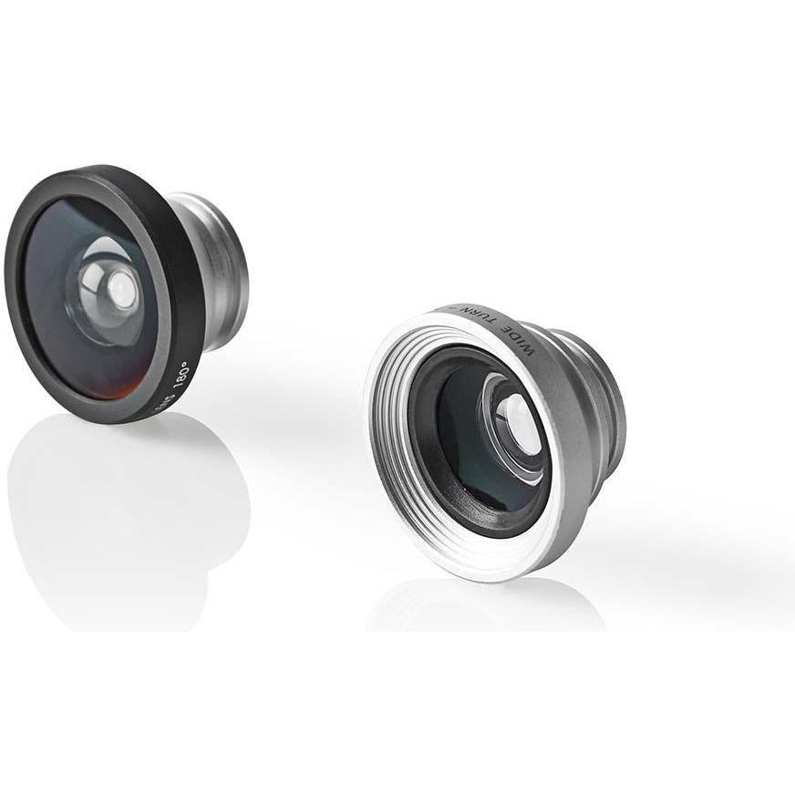 Nedis Kameraobjektiviset Mobiltelefone - 3-in-1 - Makro/Weitwinkel und Fischauge - Aufsteckbar - Alu, Weiteres Smartphon...