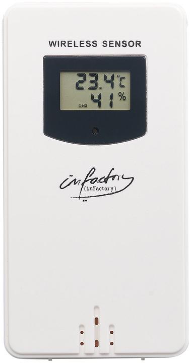 Image du produit Infactory Capteur extérieur sans fil pour stations météo sans fil de la série FWS, IP44