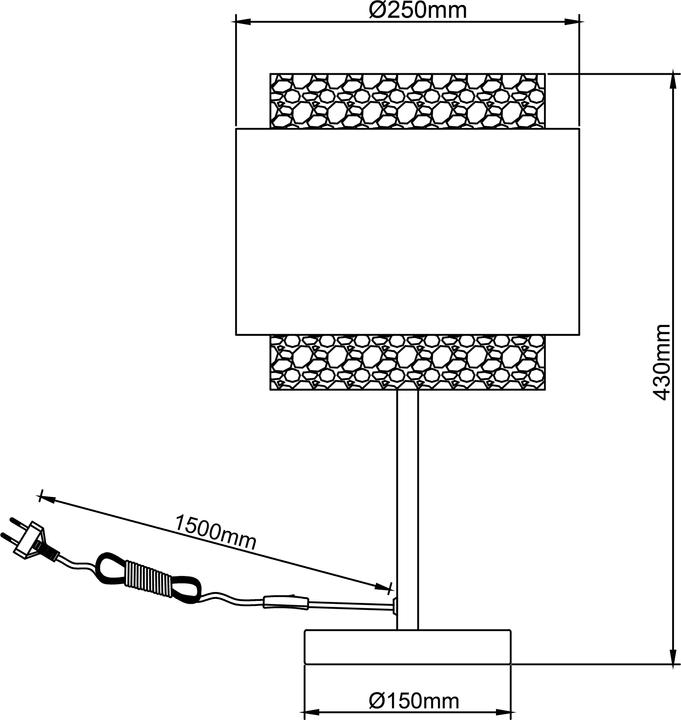 Actual product image Brilliant Waterlilly Table Lamp 45cm grey/beige (E27)