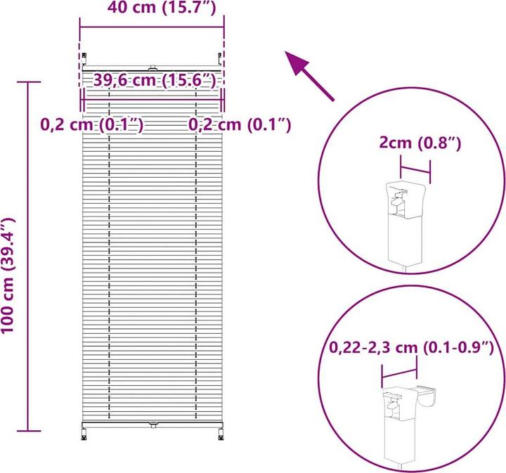 Produktbild vidaXL Rollos (60 x 100 cm)