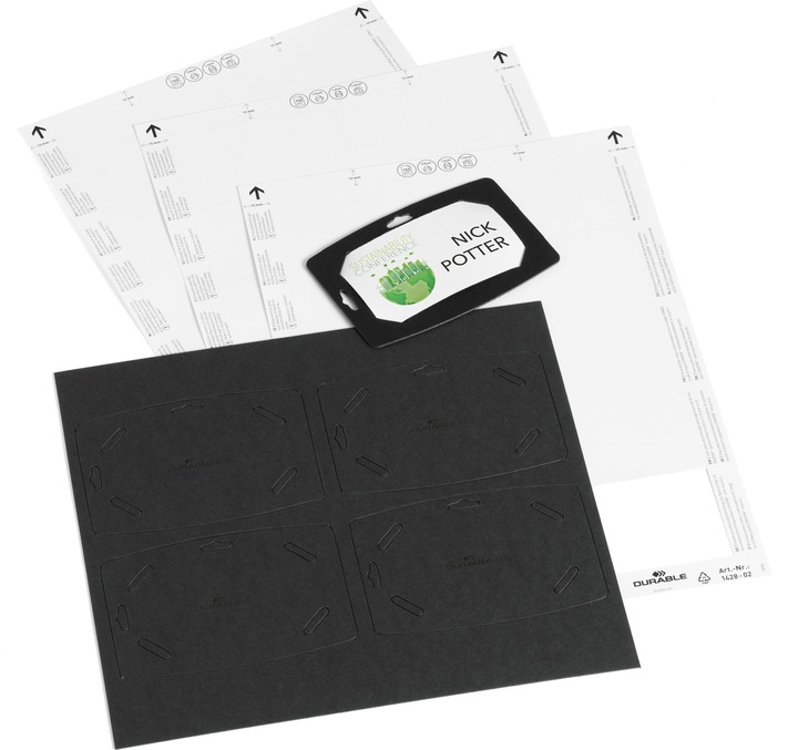 Actual product image Durable Name badge made from recycled paper