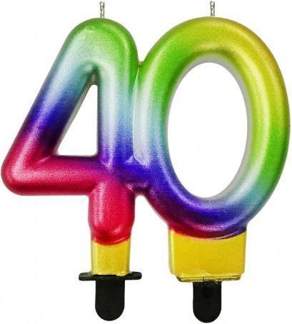 GoDan Kerze Nummer 40 Galaxy 7,5 cm (1 Pcs.)