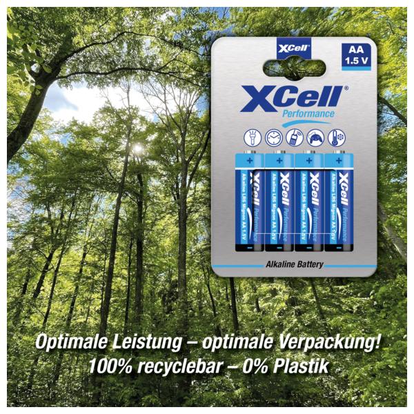 Image du produit XCell AA LR6 4pcs blister carton (4 pcs, AA, 2900 mAh)