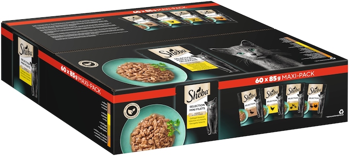 Produktbild Sheba Multipack Selection (Senior, Adult, 60 Stk., 5100 g)