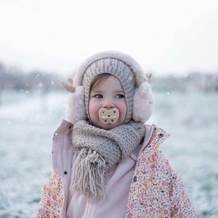 Image du produit Hevea Lot de 2 tétines en caoutchouc naturel, Milky White & Sand - adapté à la mâchoire de bébé (2 x, 3 - 36 M.)