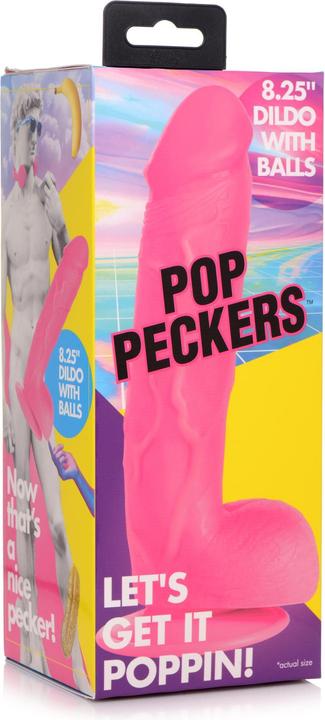 Actual product image Pop Peckers Poppin Dildo 20 cm - Pink