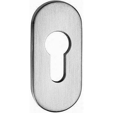 Universal Textiles, Türgriff + Fenstergriff, Edelstahl Rahmentür Cliprosette oval, PZ, 6mm (Türgriff)
