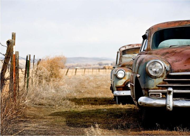 Immagine prodotto Trenddeko Vecchie auto arrugginite (192 x 260 cm)