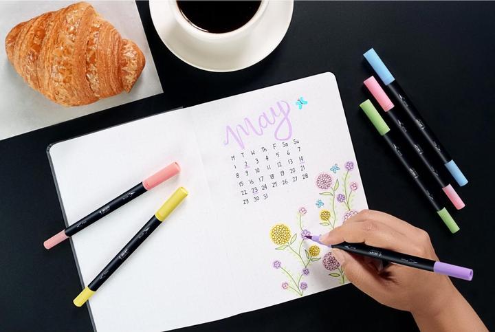 Actual product image Bic DUALTIP PASTEL CFP - Felt tip pens (6x)