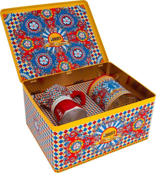 Produktbild Bialetti Espressokocher Dolce & Gabbana rot/klein gemustert (3 Tassen)