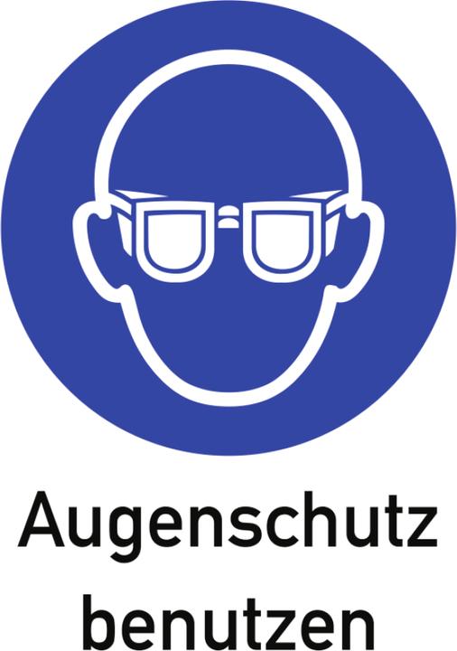 Moravia Gebotszeichen Augenschutz benutzen Aluminium, 131x185 mm