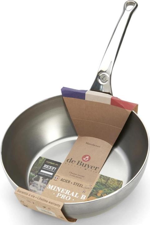 Immagine prodotto de Buyer Padella Mineral B Pro per salse e brasatiere (24 cm, Pirofila + casseruola, Acciaio inossidabile)