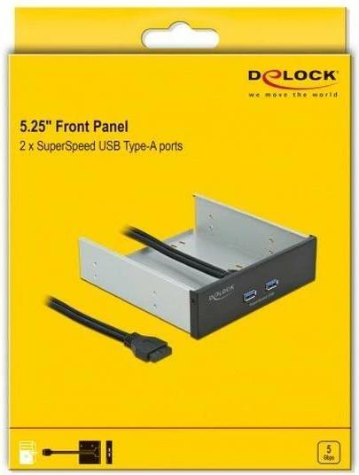 Produktbild Delock Front Panel 2x USB-A für 5.25-Schacht