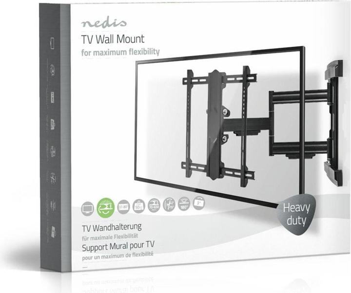 Image du produit Nedis Support mural TV entièrement mobile, 37-80 (Mur, 50 kg, 37" - 80")
