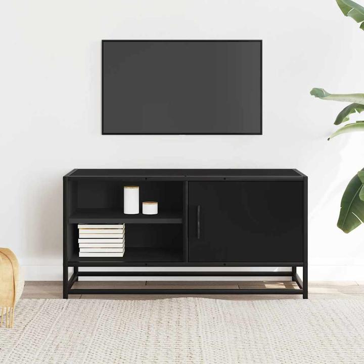 Actual product image vidaXL TV cabinet Lowboard TV cabinet TV table Wood-based material Metal (80 x 34.5 x 40 cm)