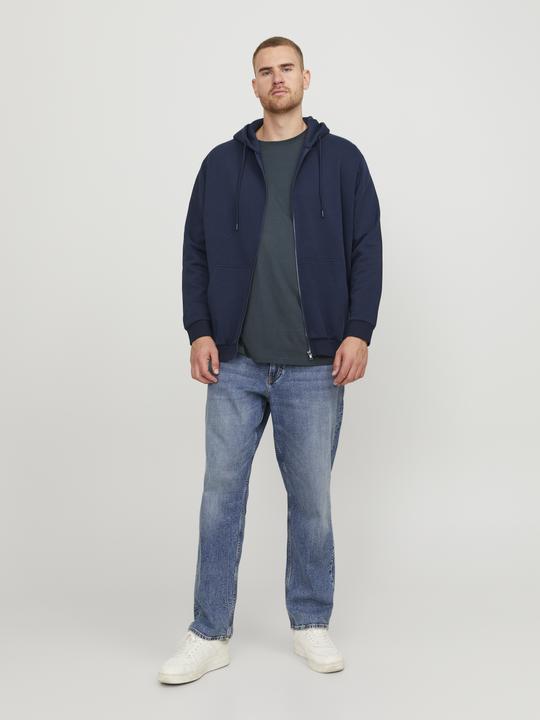 Produktbild Jack & Jones Plus Size Einfarbig Kapuzenpullover mit Reissverschluss Kapuzenpullover mit Reissverschluss (XXL)