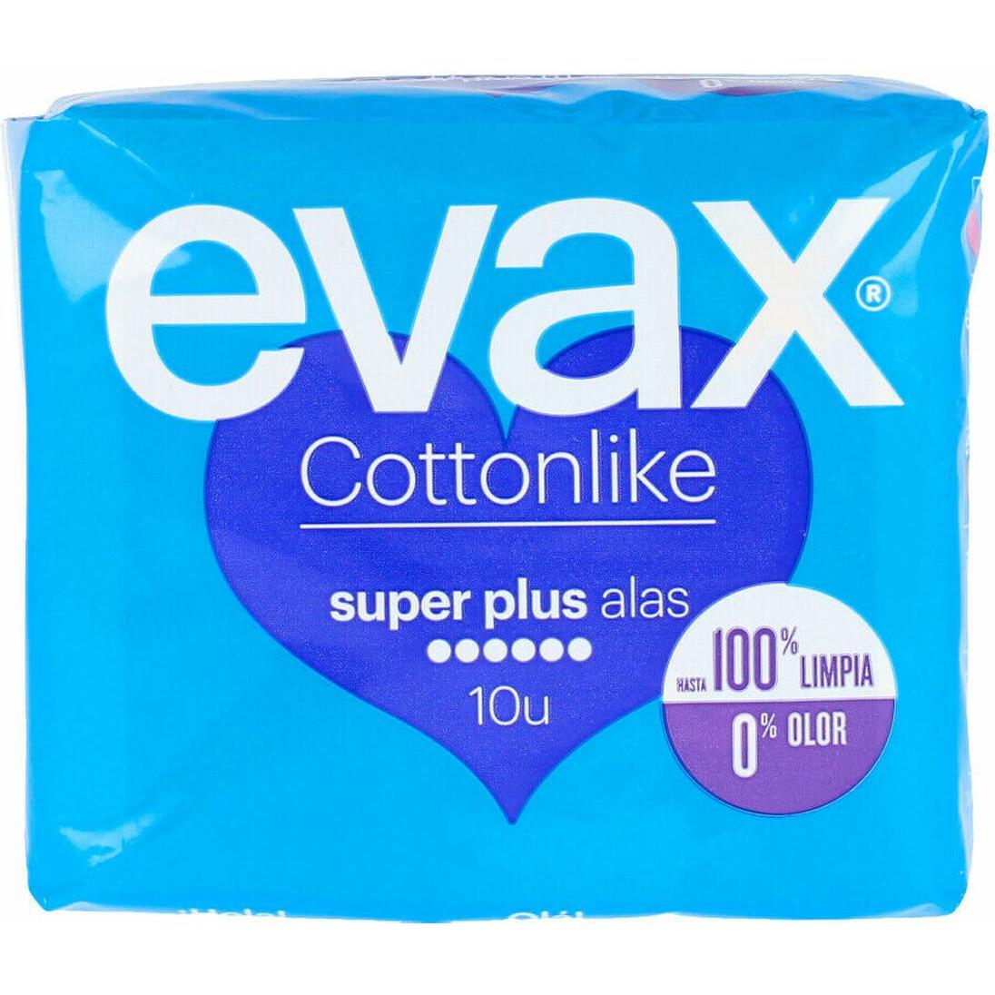 Evax, Binden, COTTONLIKE compresas super plus alas 10 uds (10 x, Damenbinden)