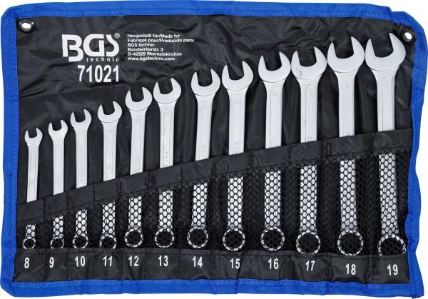 Produktbild BGS Maul-Ringschlüssel-Satz SW 8 - 19 mm 12-tlg. (19 mm, 12 mm, 14 mm, 16 mm, 10 mm, 18 mm, 17 mm, 11 mm, 15 mm, 8 mm, 9 mm, 13 mm)