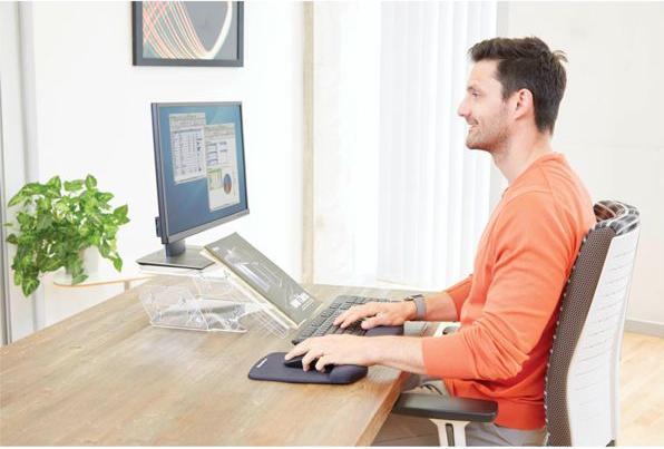 Actual product image Fellowes Clarity Adjustable Monitor Stand w. Doc Holder (Table)