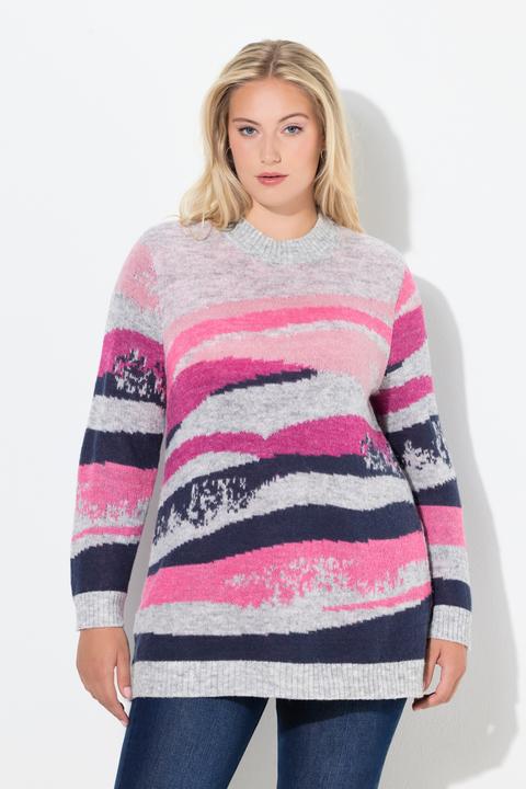 Immagine prodotto Ulla Popken Pullover, Strickmuster, Rundhals, Langarm (50, 52)