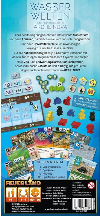 Actual product image Feuerland Ark Nova: Water Worlds (German, 1 - 4 Players)